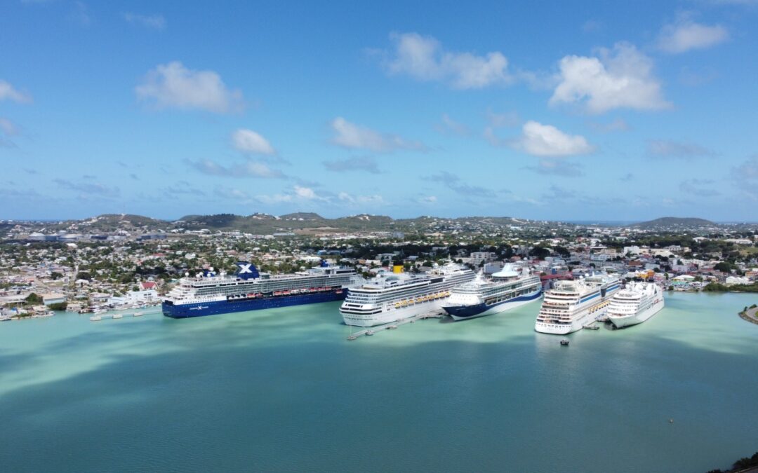 Six cruise ships in port today