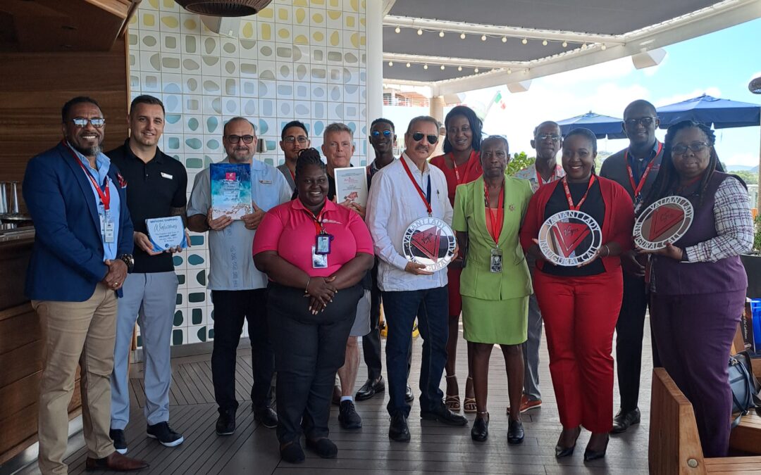 Valiant Lady of Virgin Voyages made her first call at Antigua Cruise Port