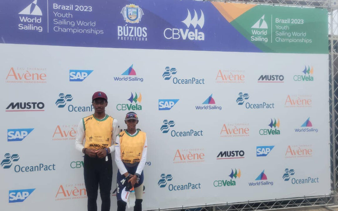 Two young sailors represent Antigua well in World Sailing Youth World Championship