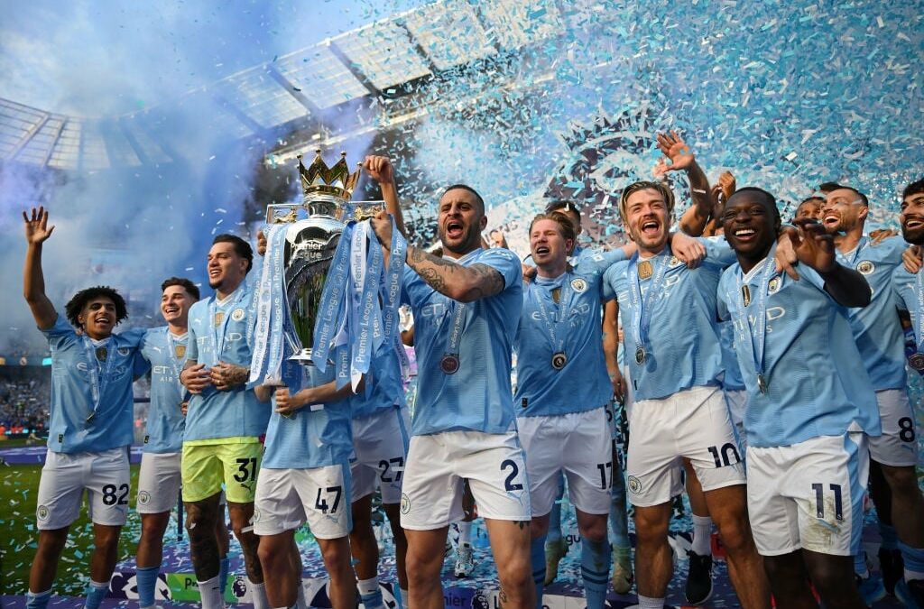 Manchester City win the Premier League for fourth successive season