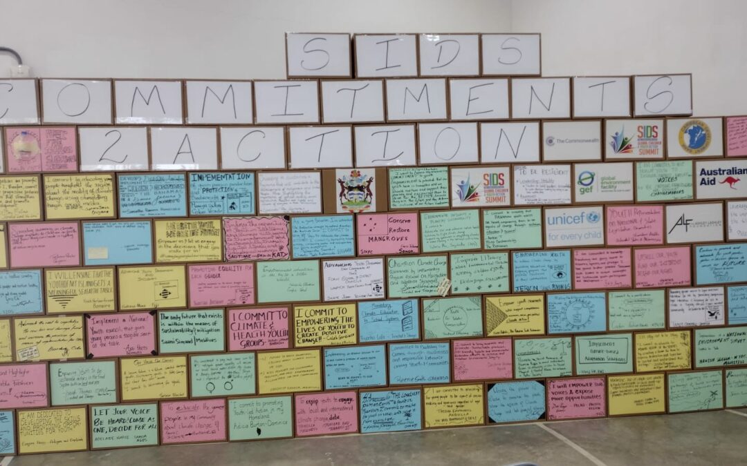 SIDS Children and Youth Action Summit build Commitment Wall