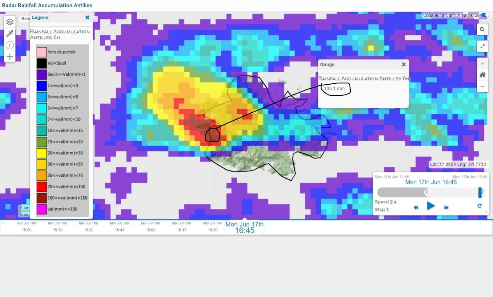 5 Inches of Rain Recorded in Three Hours
