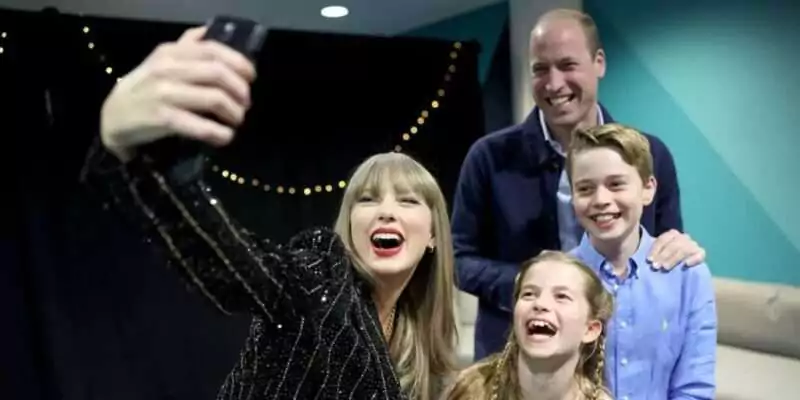 Taylor Swift treats Prince William and his children to a birthday selfie