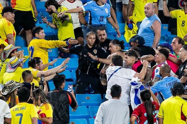 Liverpool’s Darwin Núñez fights with Colombia fans at Copa America