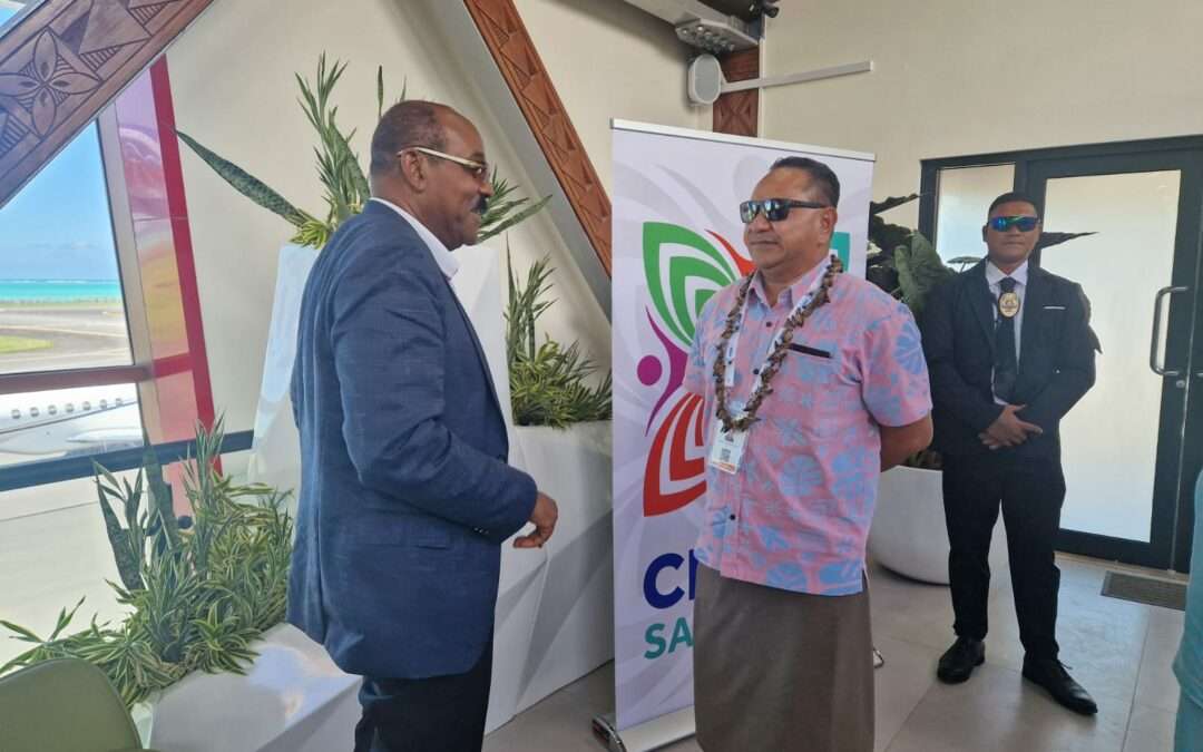 PM Browne arrives in Apia, Samoa for CHOGM