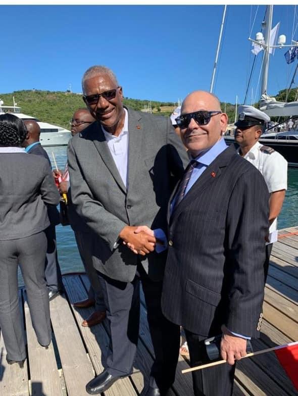 Governor General Rodney Williams and MP Asot Michael (Facebook)