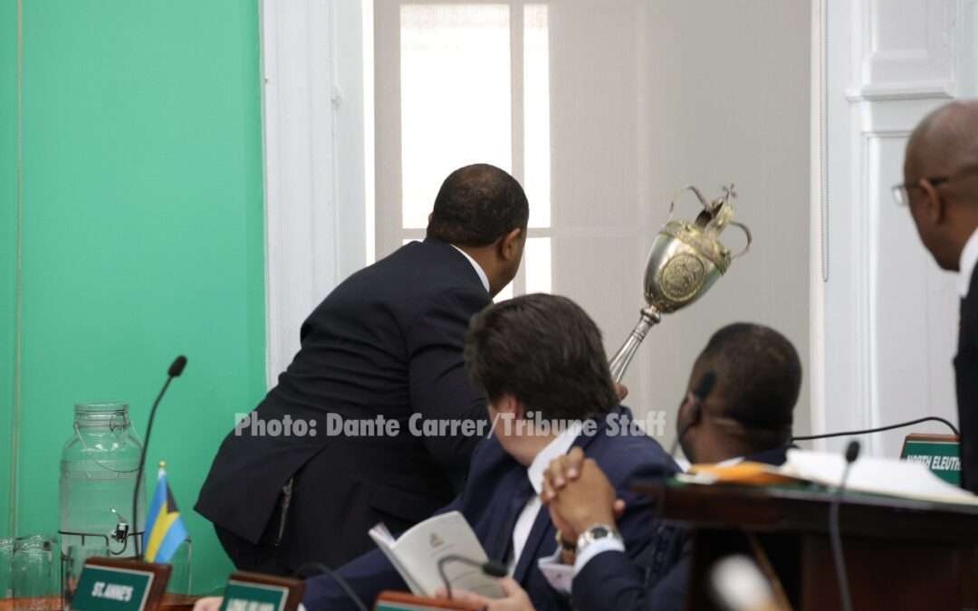 VIDEO: Bahamas Parliament suspended after MP throws Ceremonial Mace