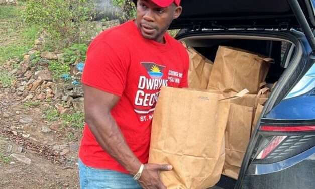 Dwayne George Distributes Over 200 Care Packages