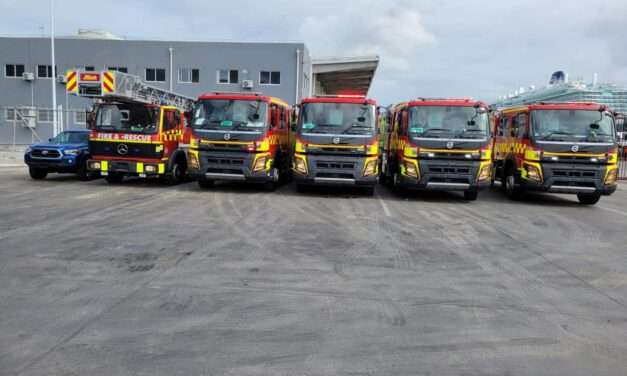 Five New Fire Trucks Arrive on Island