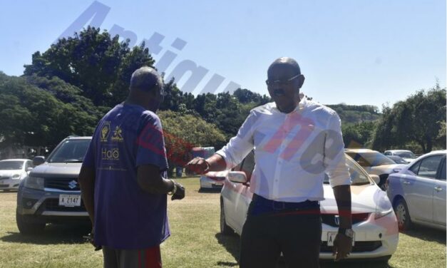 PM Browne At Polling Station in Parham