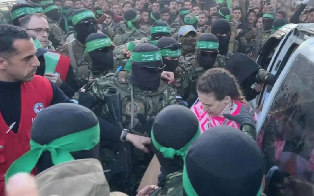 Israel says it has received three hostages, after they were released in Gaza ceasefire