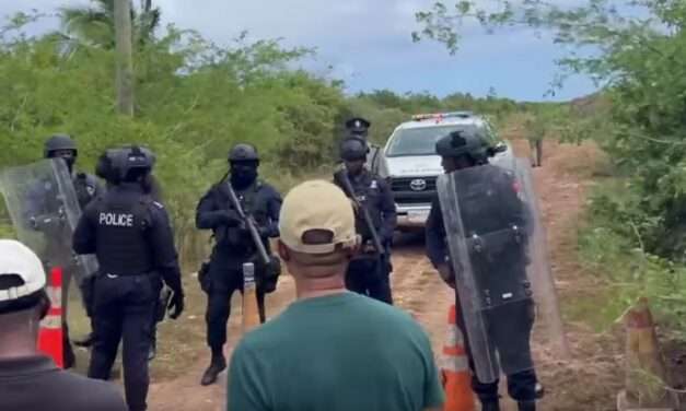 VIDEO: Confrontation Between Barbudans and Police as Land Saga Continues