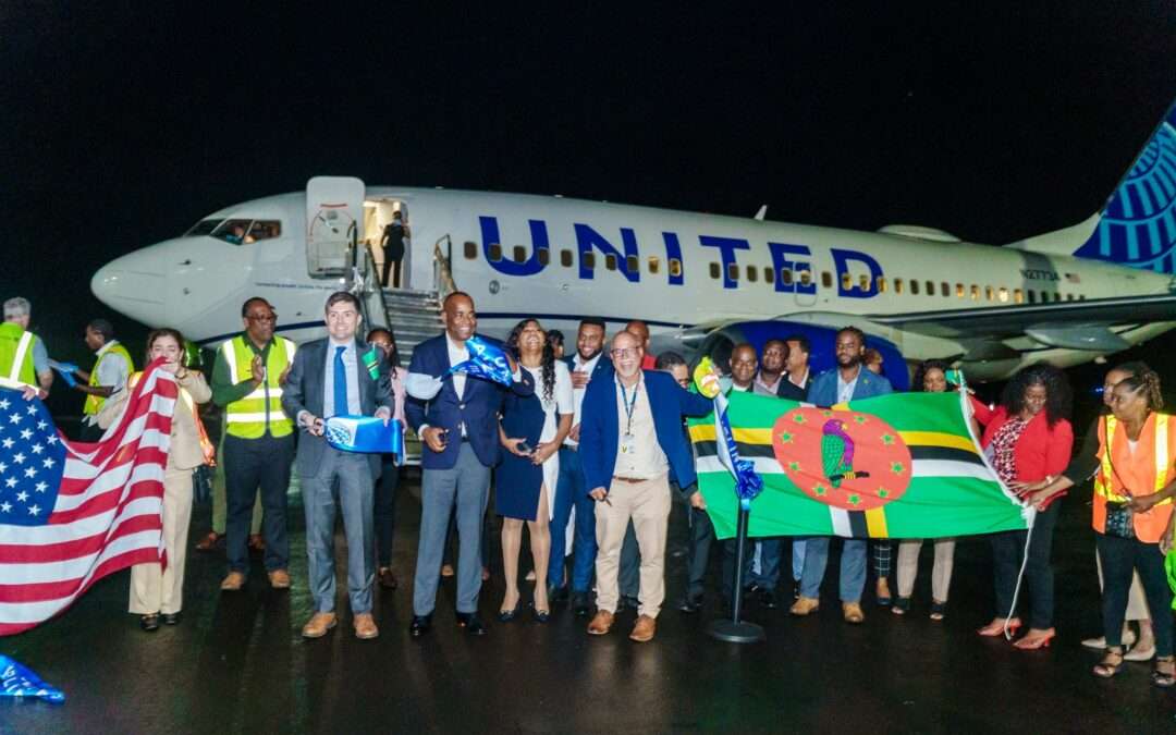 Dominica Celebrates United Airlines’ Inaugural Flight from Newark to Douglas-Charles Airport