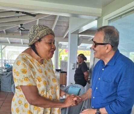 Minister Fernandez and Renowned Antiguan Writer Jamaica Kincaid Engage in Profound Dialogue on History, Culture, and Identity