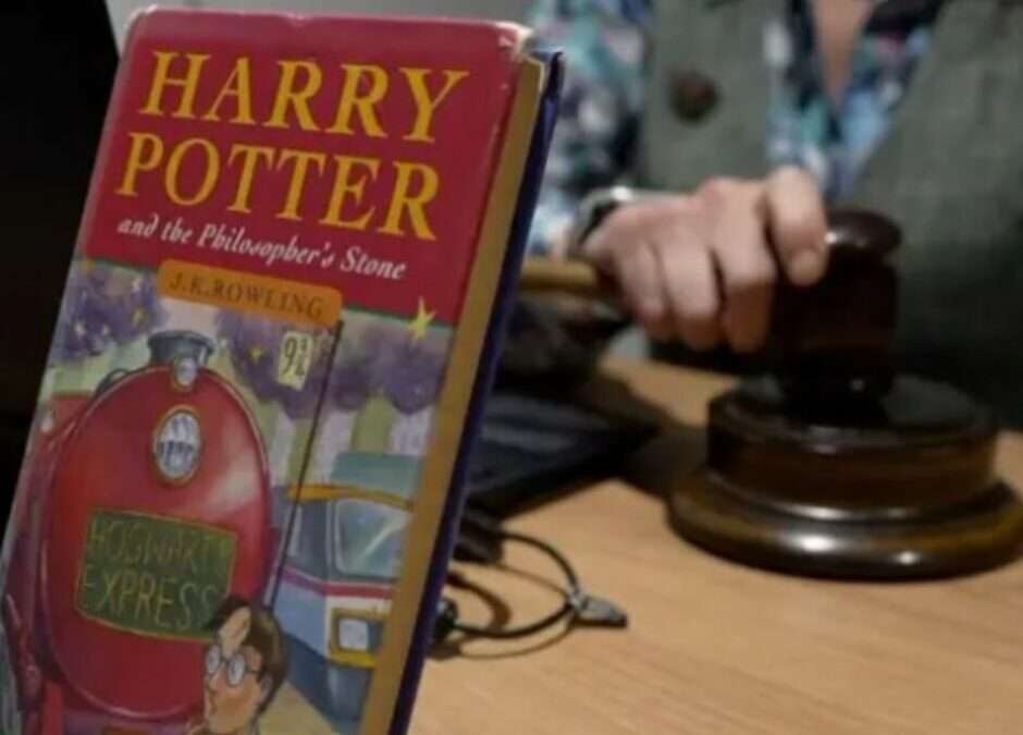 Harry Potter book rescued from a bin sells at auction for £21,000