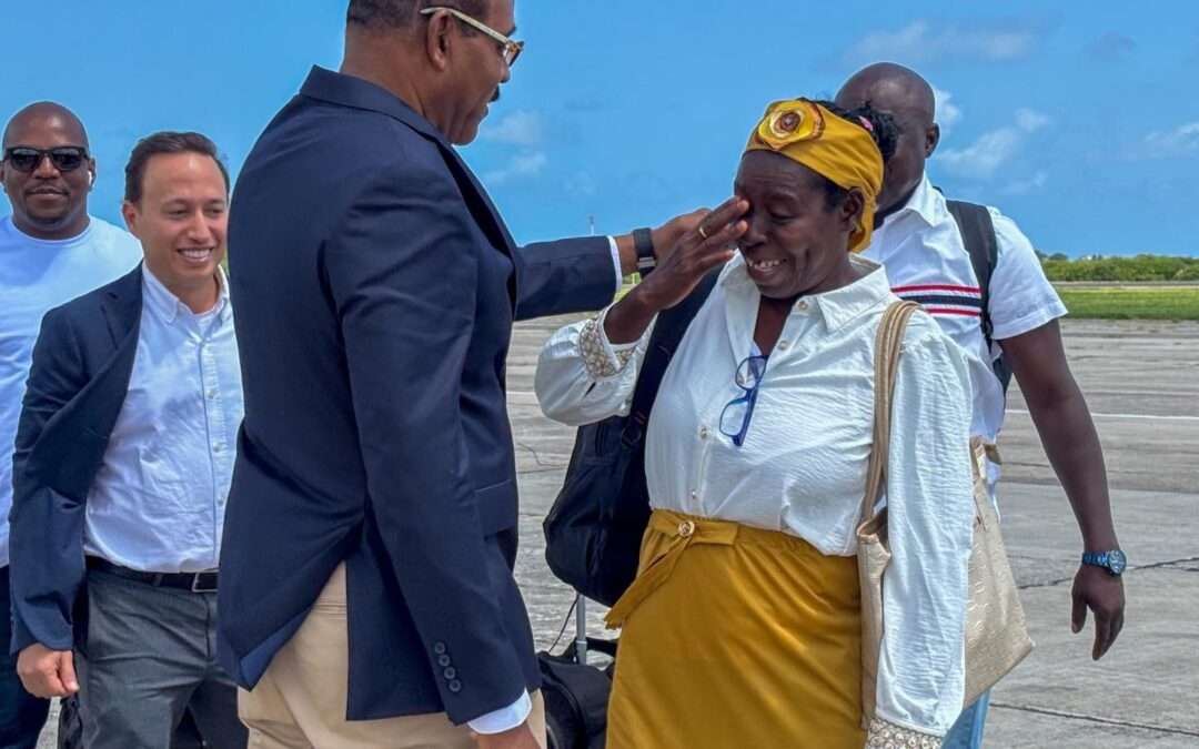 Denise Odelia Charles Returns Home to Antigua After 32 Years, Celebrated by Family and Prime Minister