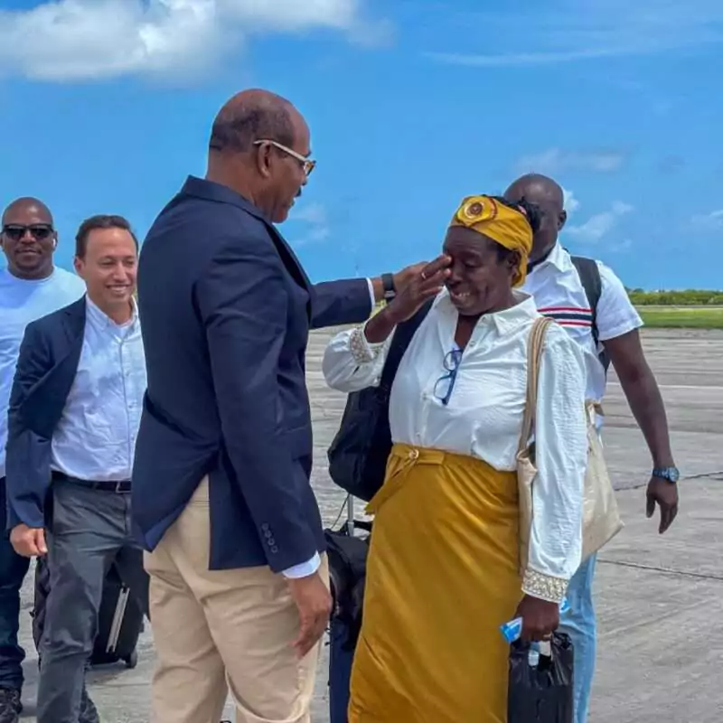 Denise Odelia Charles Returns Home to Antigua After 32 Years, Celebrated by Family and Prime Minister