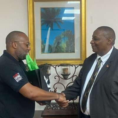 Saint Lucian Exporters Visit Ambassador Clarence E. Pilgrim During CHTA 2025 in Antigua