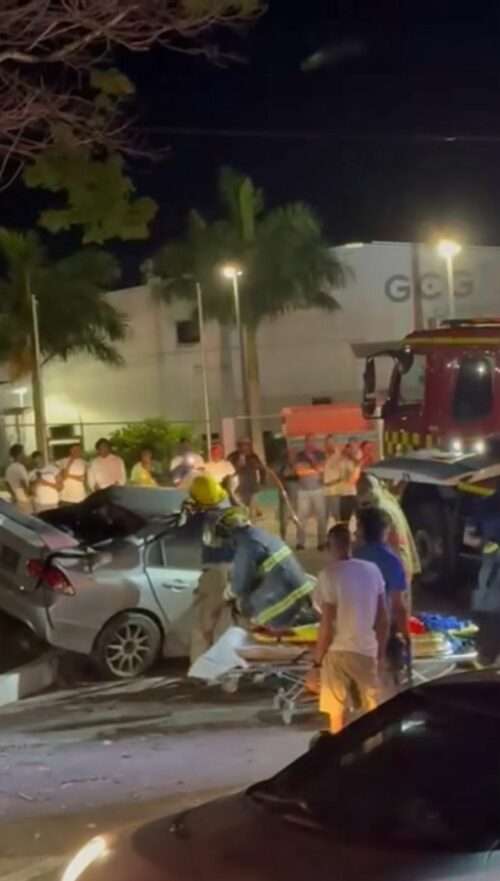 VIDEO: Vehicle Strikes Tree on Airport Road; Jaws of Life Used in Rescue