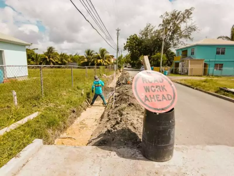 PHOTO: Final Drainage Touches Underway on Reconstructed Wireless Road