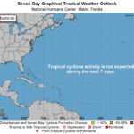 National Hurricane Center indicates that no new storm formation is expected in the Atlantic over the next seven days