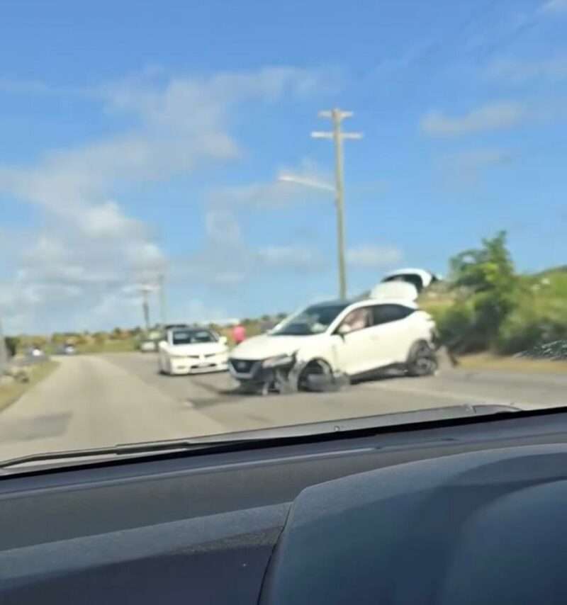 VIDEO: Police Investigate Single-Vehicle Crash on Airport Road