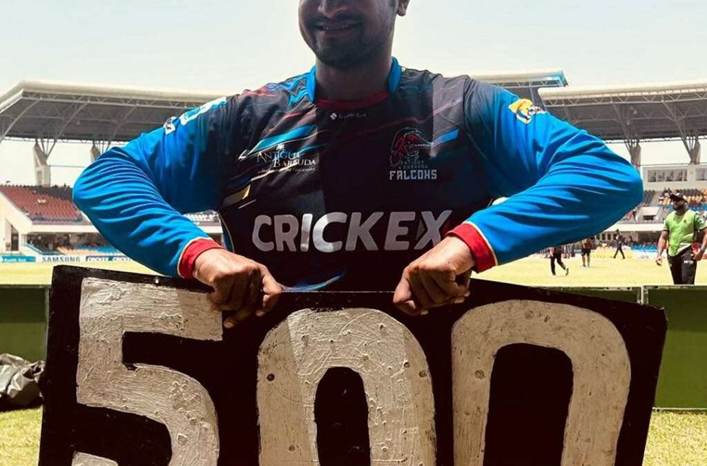 Falcons Hail Shakib al-Hasan on Historic 500th T20 Wicket