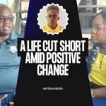 Foster Roberts, principal of Ottos Comprehensive School, speaks to Shermain Biqgue-Charles about Vonde Bowers