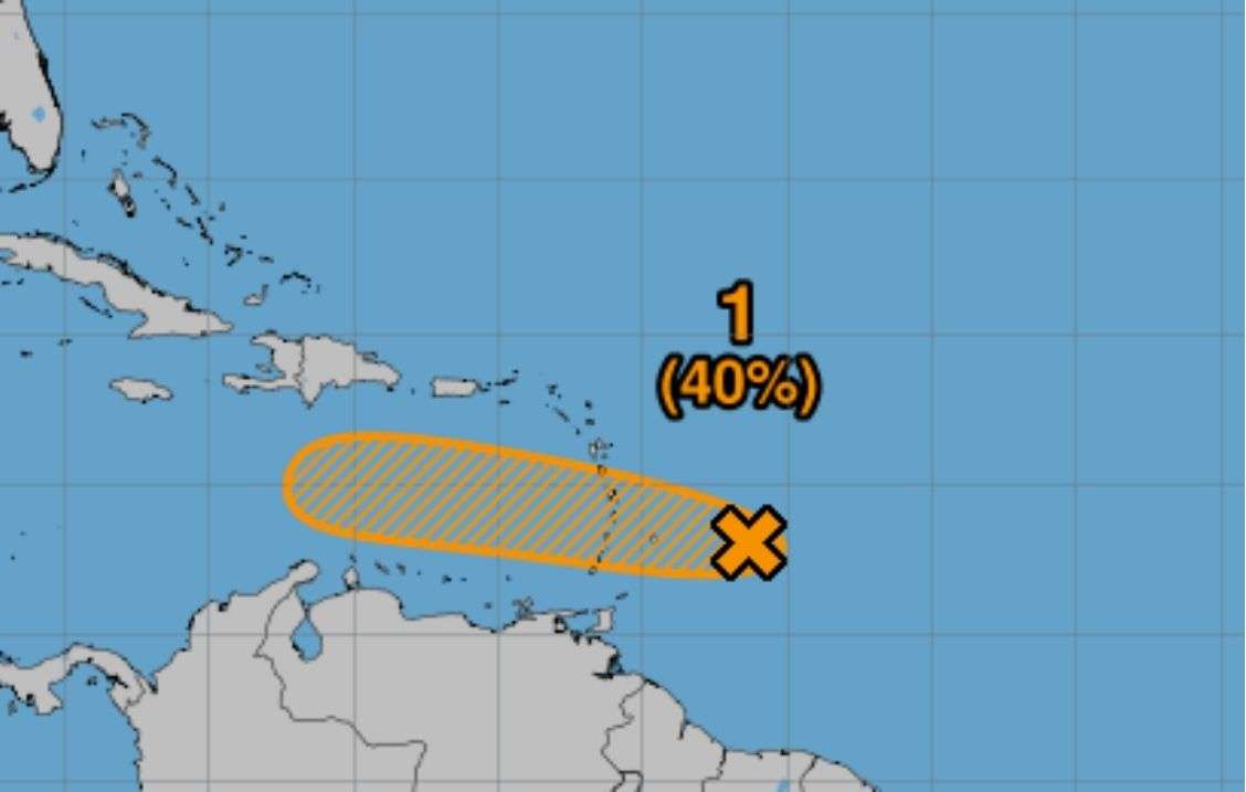 Tropical Disturbance Moving into Eastern Caribbean
