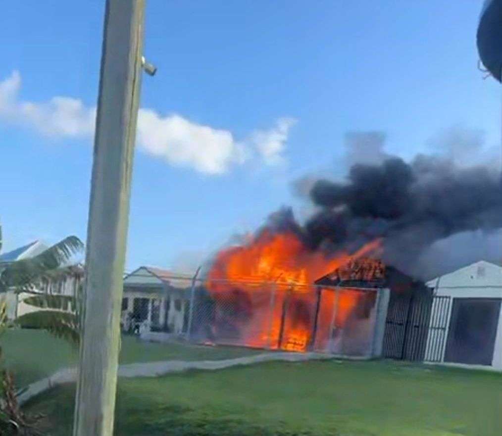 Detainee Hospitalized After Fire at Old US Air Base Detention Centre