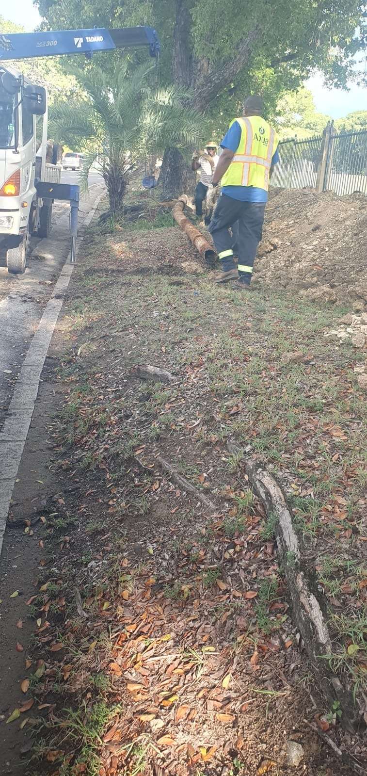 APUA Replaces Pipeline Along Sir Sydney Walling Highway