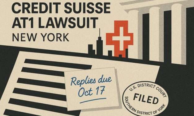 New York AT1 Lawsuit: Credit Suisse and FINMA Claim Privilege, again