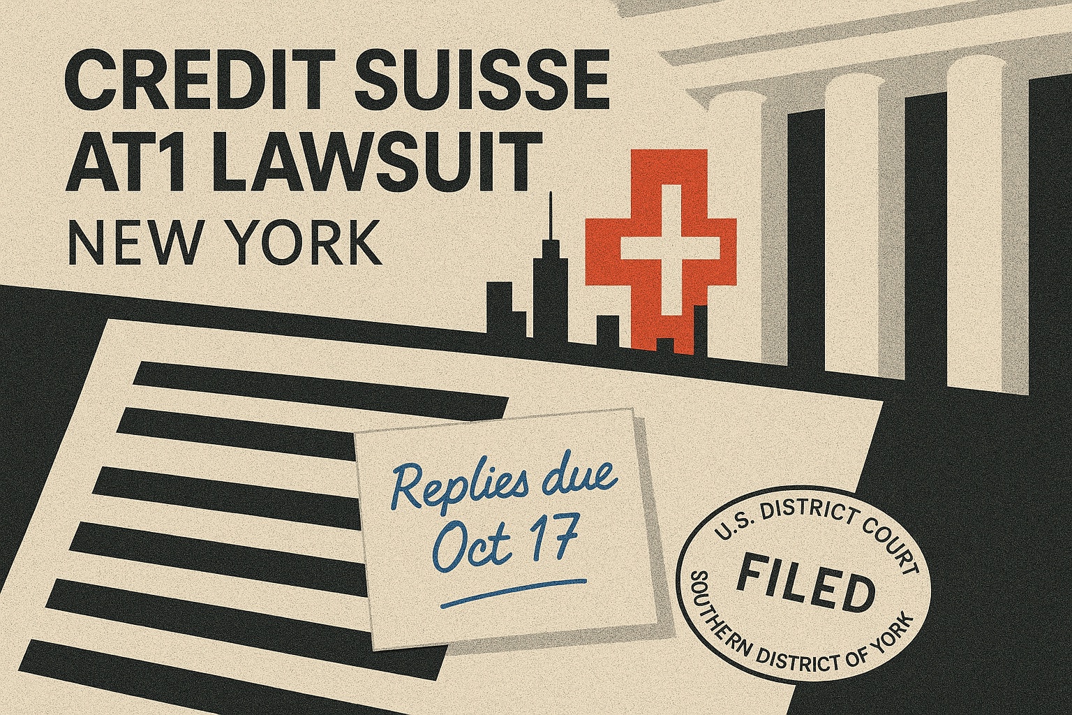 Legal secrecy under scrutiny in New York: Oct. 17 reply deadline in the Credit Suisse AT1 case
