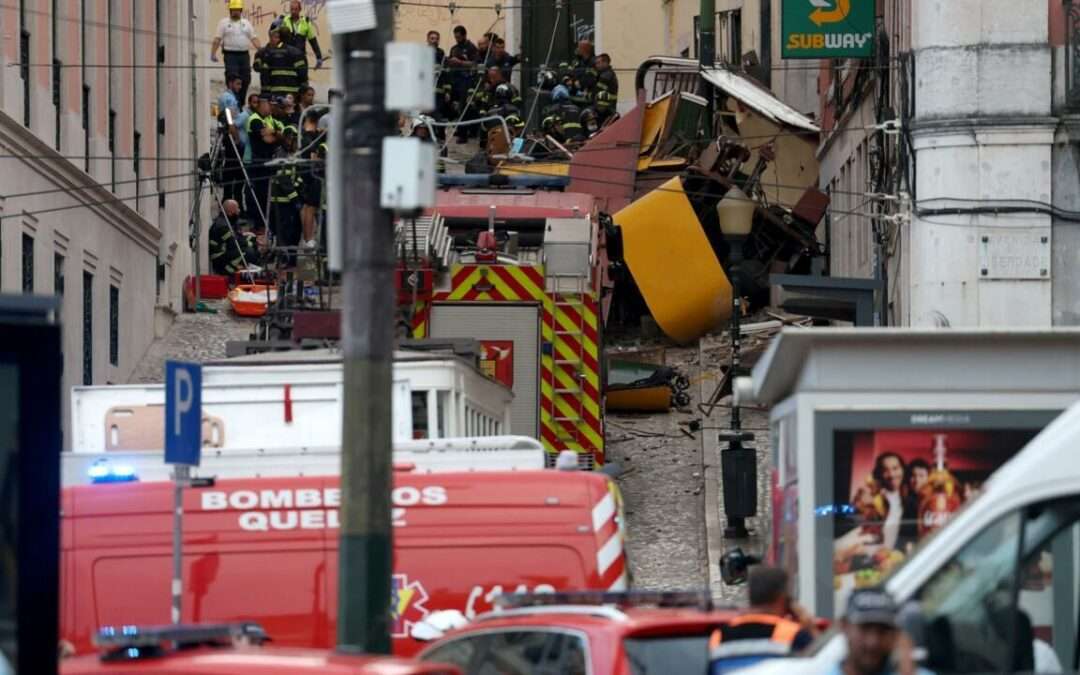 At least 15 dead after Funicular rail carriage crashes in Lisbon