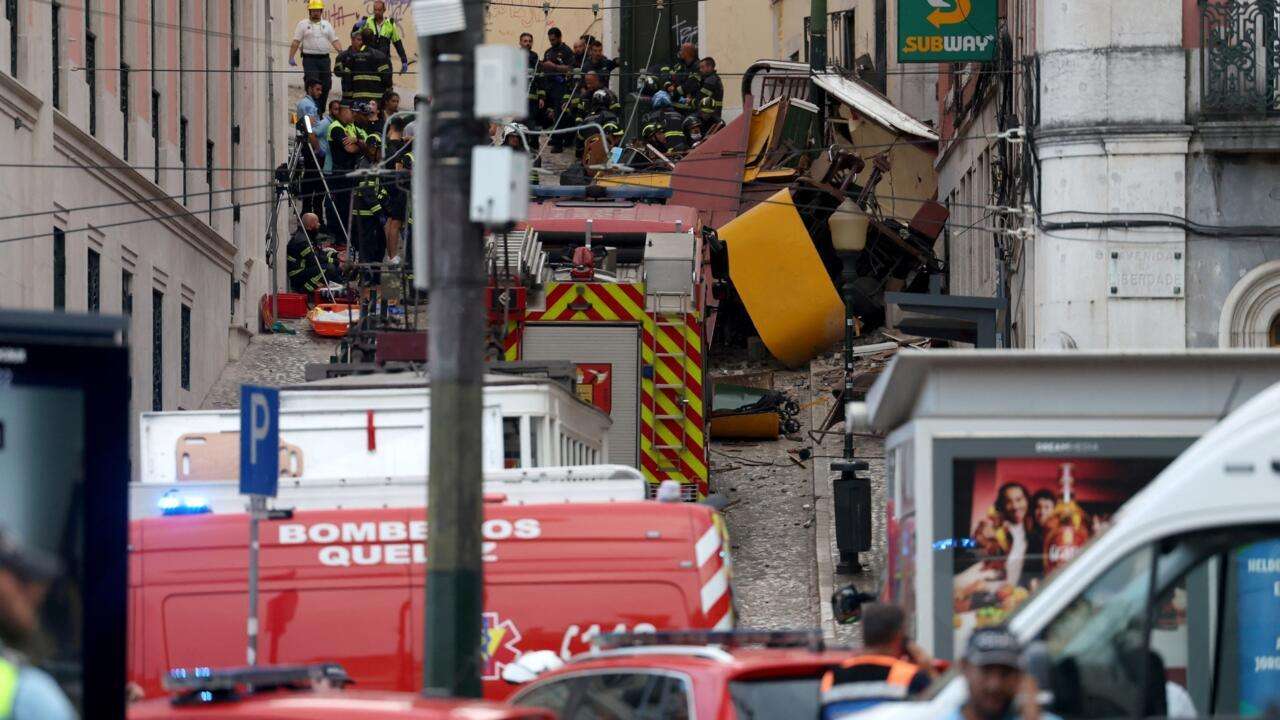 At least 15 dead after Funicular rail carriage crashes in Lisbon