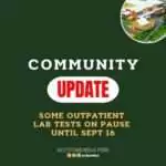 SLBMC Laboratory to Pause Select Testing Services September 9–15