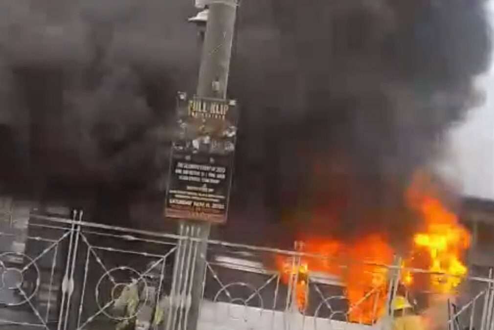 VIDEO: Bus Catches Fire at West Bus Station Terminal