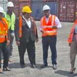 Acting Prime Minister Tours Port to Welcome Arrival of New Crane
