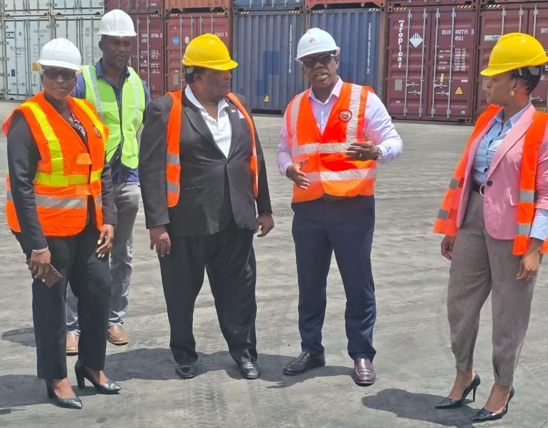 Acting Prime Minister Tours Port to Welcome Arrival of New Crane