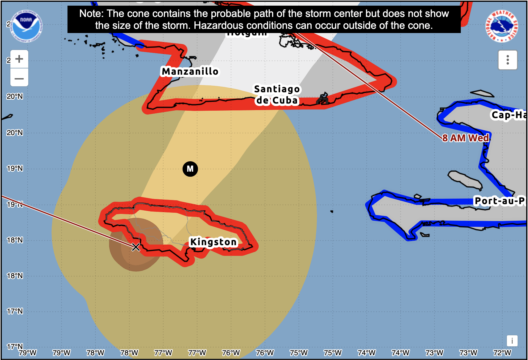 Hurricane Melissa About to Make Landfall Near Black River with 185 mph Winds 