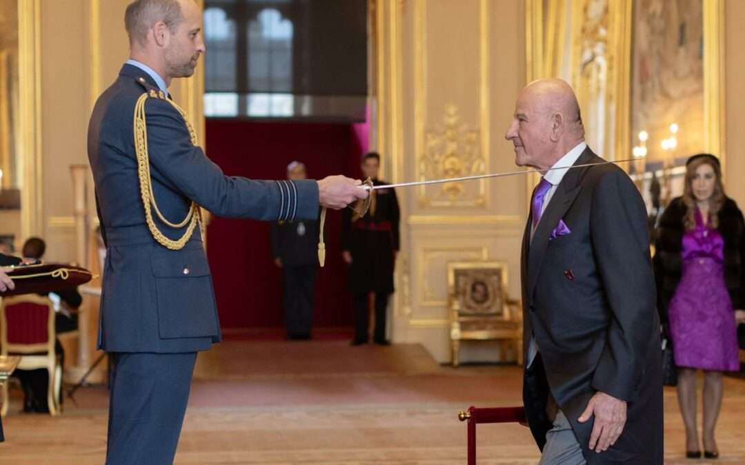 Aziz Hadeed Knighted by Prince William at Windsor Castle