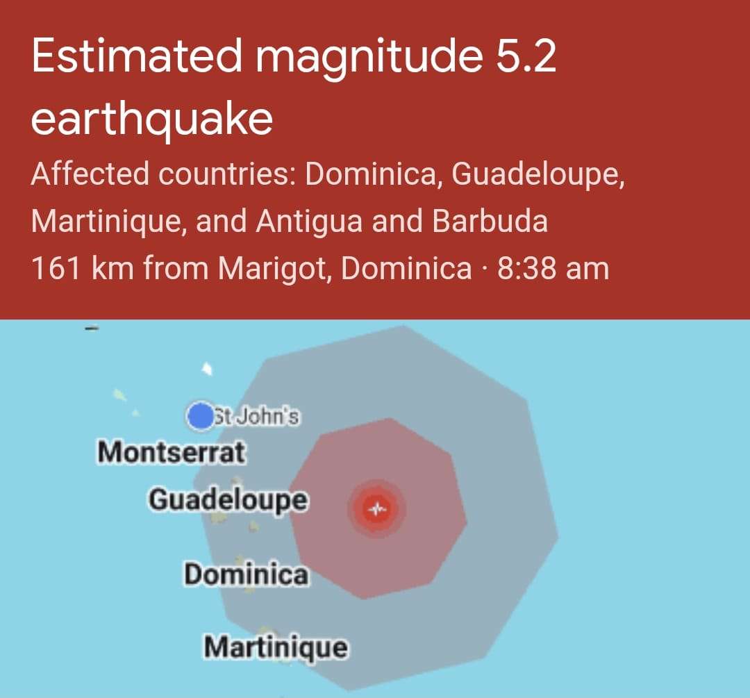 5.2 Magnitude Earthquake Shakes Antigua and Barbuda — Tremors Felt Across Several Communities