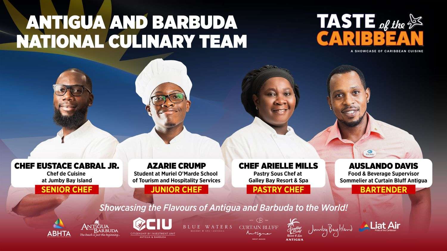 Four Talented Chefs to Represent Antigua and Barbuda at 2025 ‘Taste of the Caribbean’ Competition