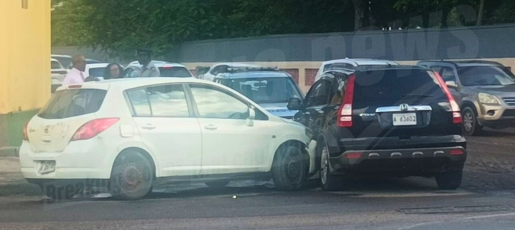 Traffic Snarl at YMCA Roundabout After Two-Vehicle Collision