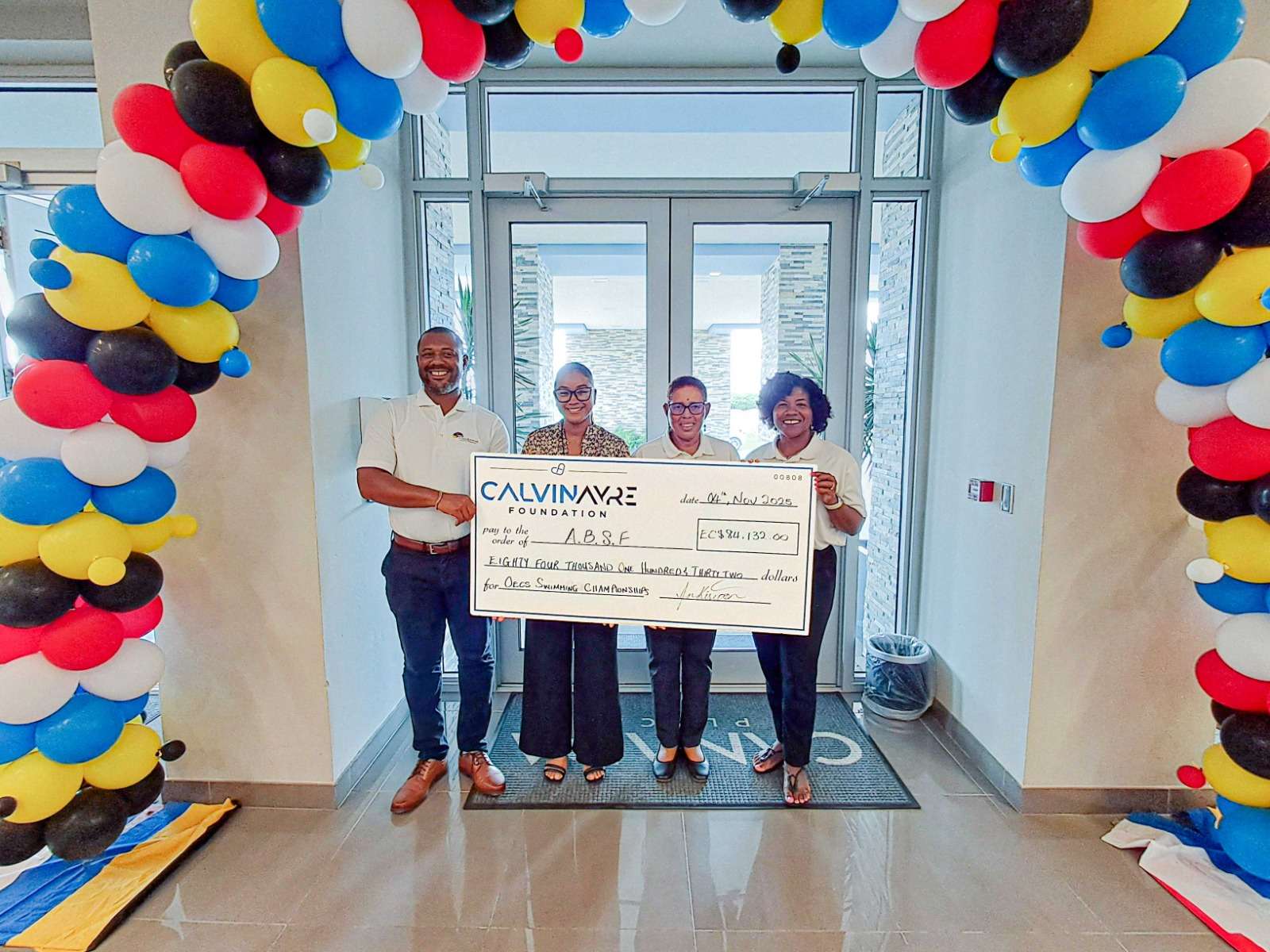 Calvin Ayre Foundation Makes Waves with EC$84,132 Platinum Sponsorship for National Swim Team