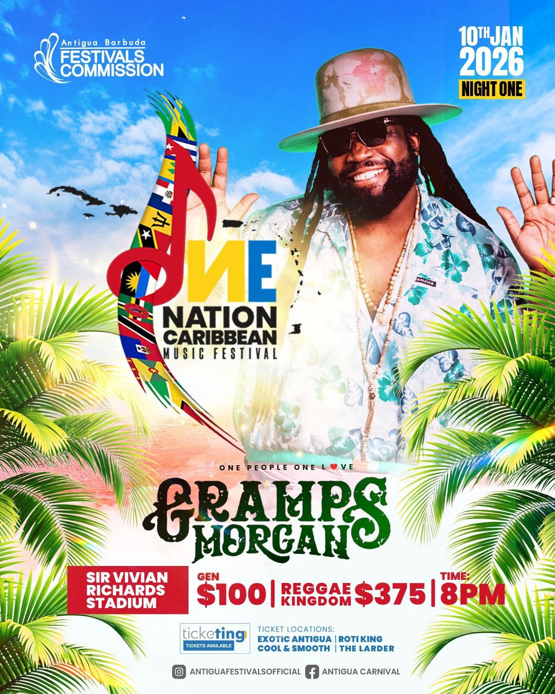Gramps Morgan Joins Night One Lineup for One Nation Caribbean Music Festival 