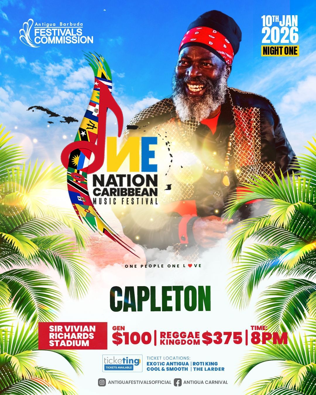 Capleton Set to Ignite Night One of the One Nation Caribbean Music Festival