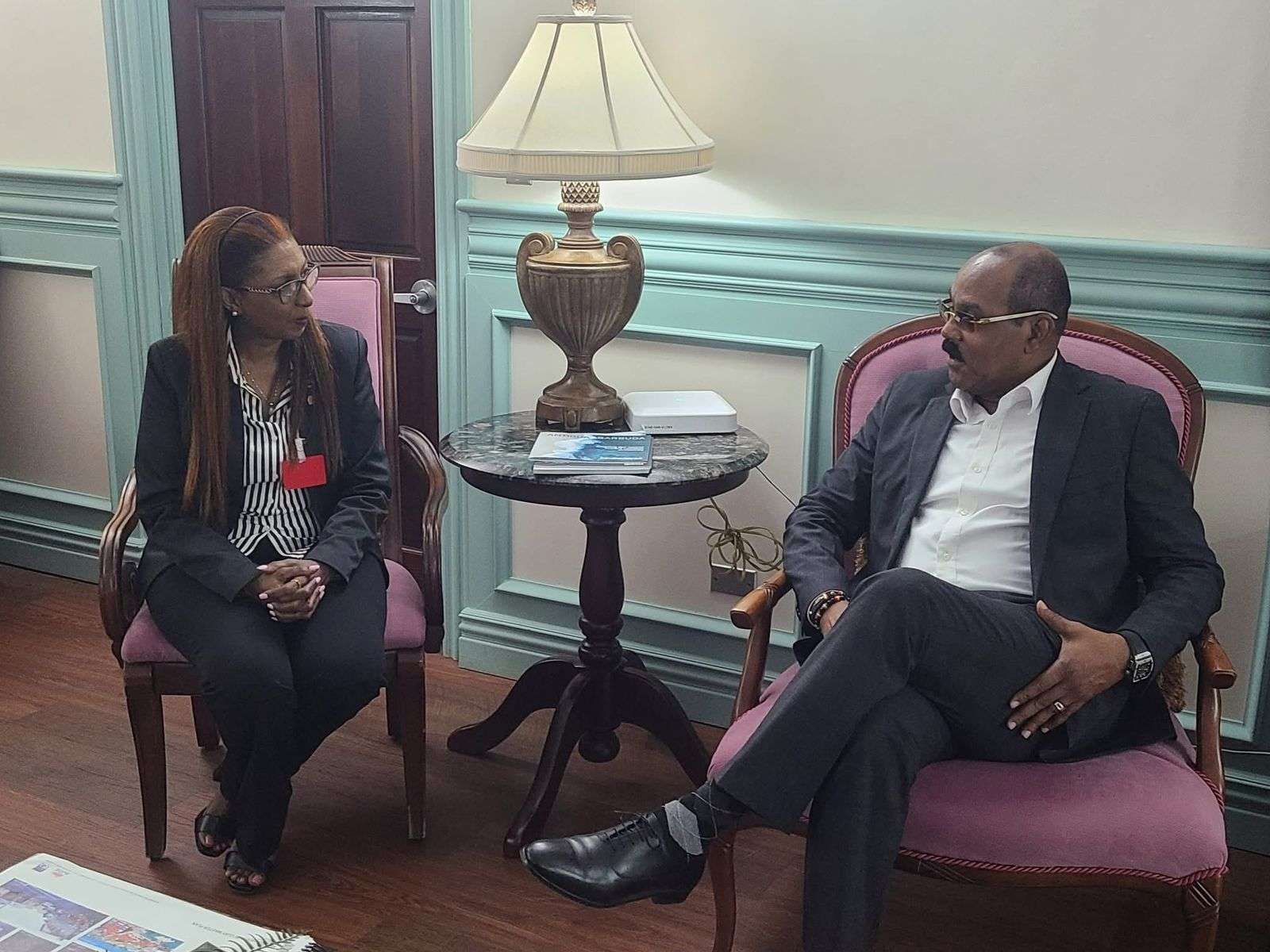 Rotary District Governor Pays Courtesy Visit to Prime Minister Browne