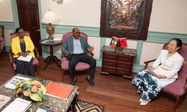 PM Browne Welcomes New Chinese Ambassador, Cites Four Decades of Transformational Partnership