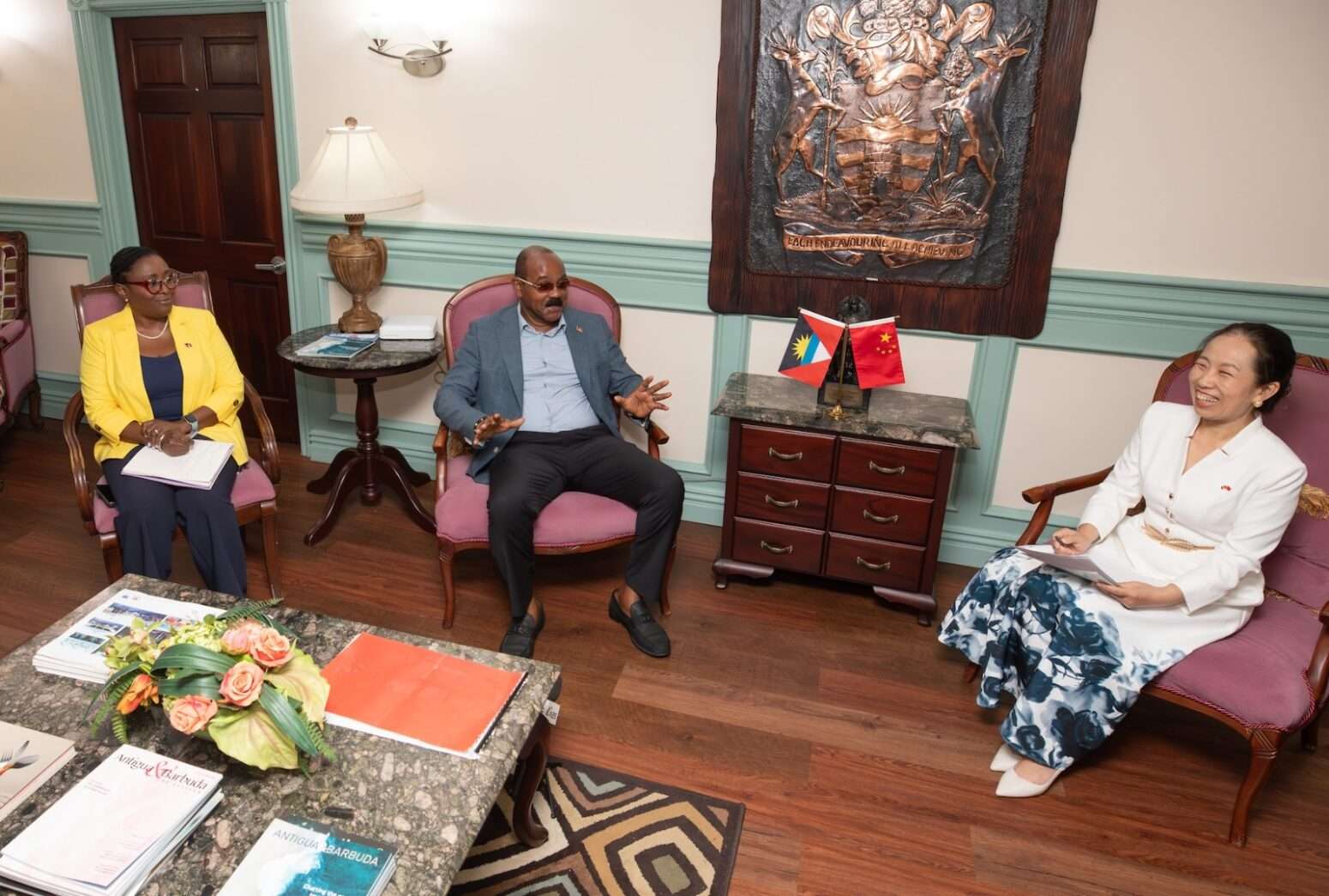 PM Browne Welcomes New Chinese Ambassador, Cites Four Decades of Transformational Partnership